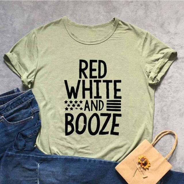 RED WHITE AND BOOZE Tshirt
