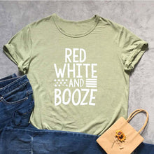 Load image into Gallery viewer, RED WHITE AND BOOZE Tshirt