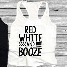 Load image into Gallery viewer, RED WHITE AND BOOZE Tshirt